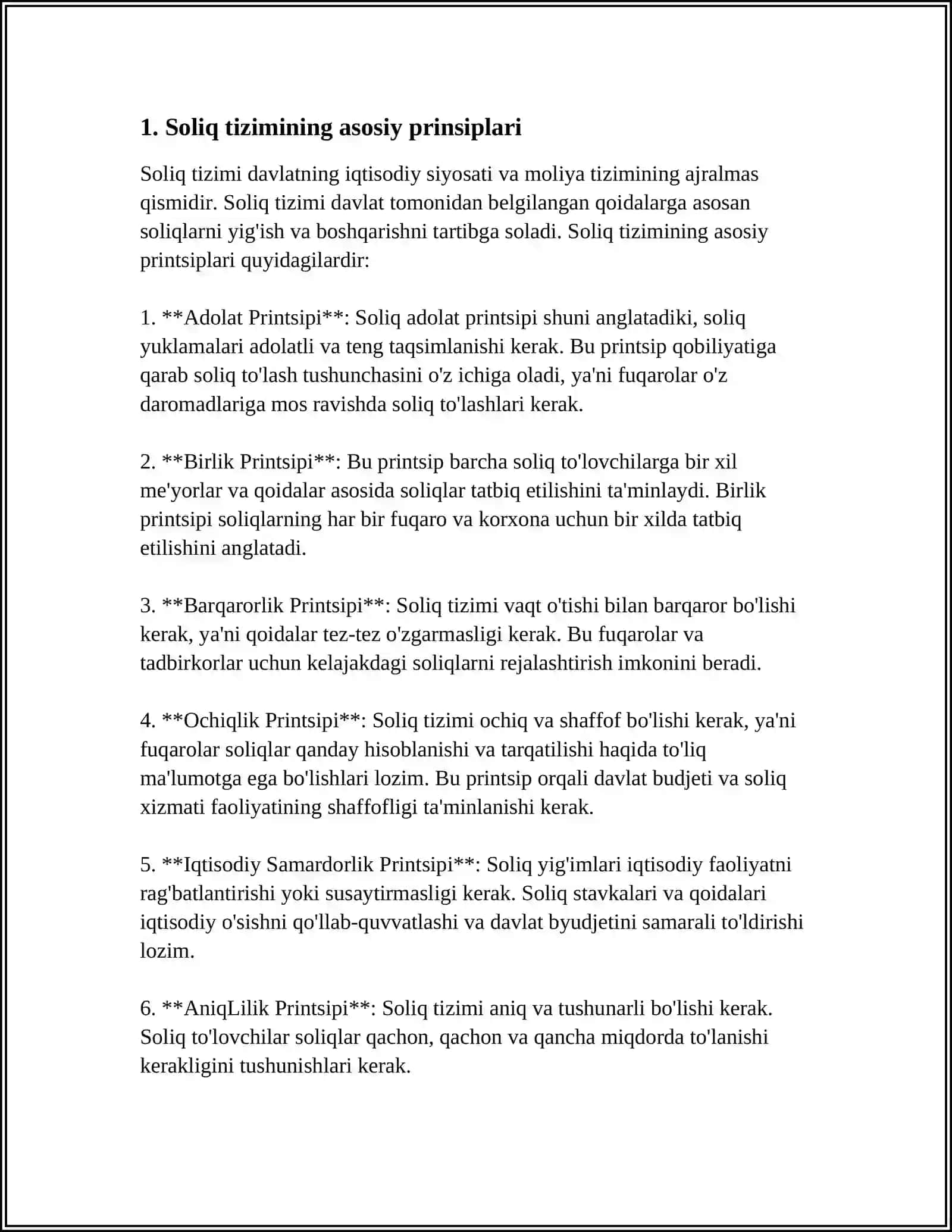 SOLIQLAR VA ULARNING BOZOR IQTISODIYOTIDAGI VAZIFALARI 3