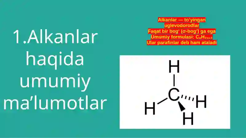 Alkanlar haqida umumiy ma’lumotlar 3