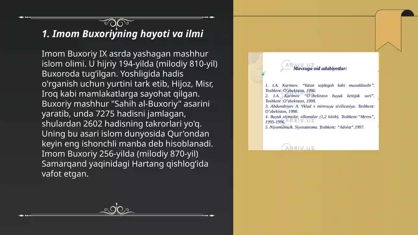 Imom Buxoriy va Imom Termiziyning hadis ilmiga qoʻshgan hissasi qiyosiy tahlili 3