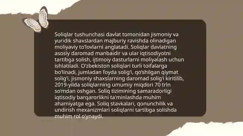 Soliqlar tushunchasi va funksiyalari 3