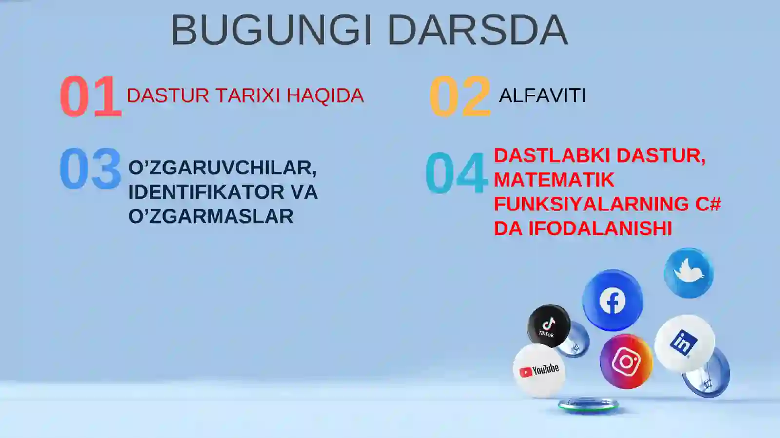 C# DASTURLASH TILI 3