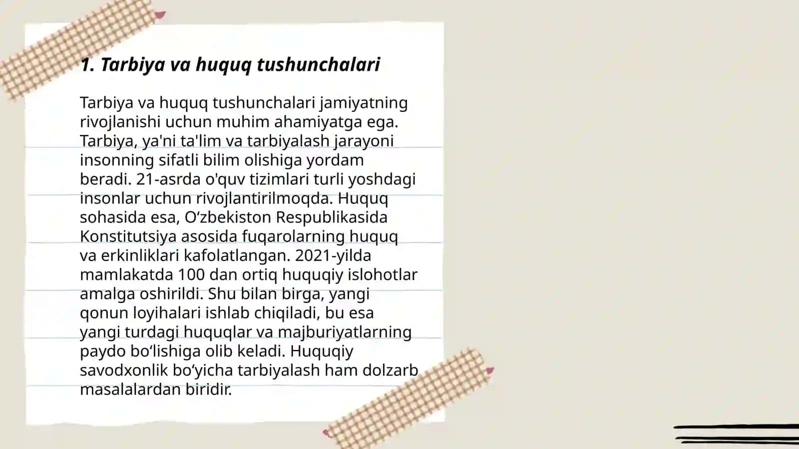 Tarbiya va huquq fanlariga oid Davlat ta’lim standartining mazmuni 3