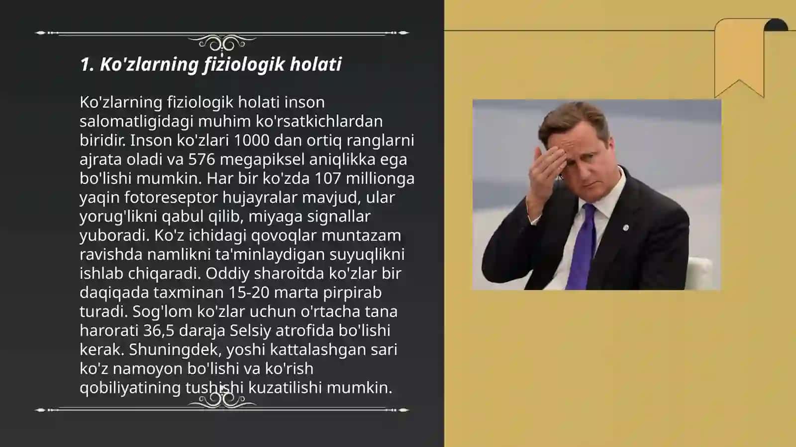 Ko’zlar holati va reprezentativ tizimlar ishlash dinamikasi 3
