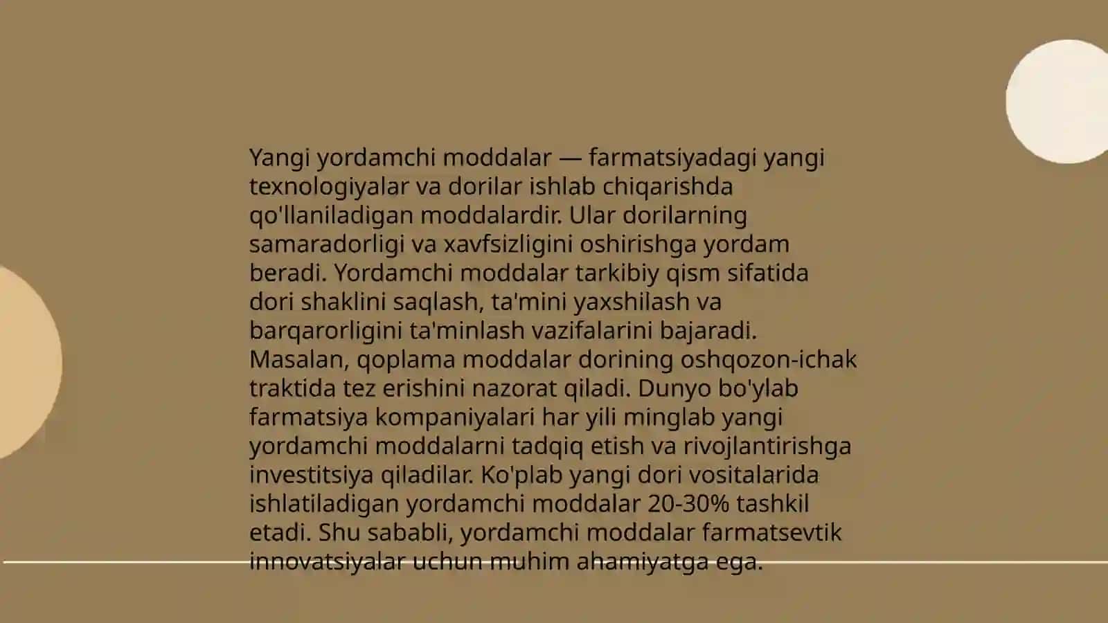 Yangi yordamchi moddalar va ularni ishlab chiqaruvchi korxonalar 3