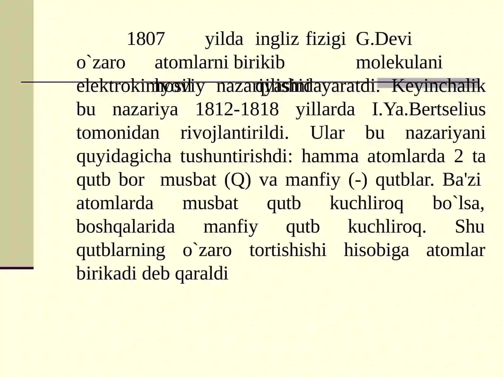 Molekula tuzilishi. Kimyoviy bog‘lanish 3