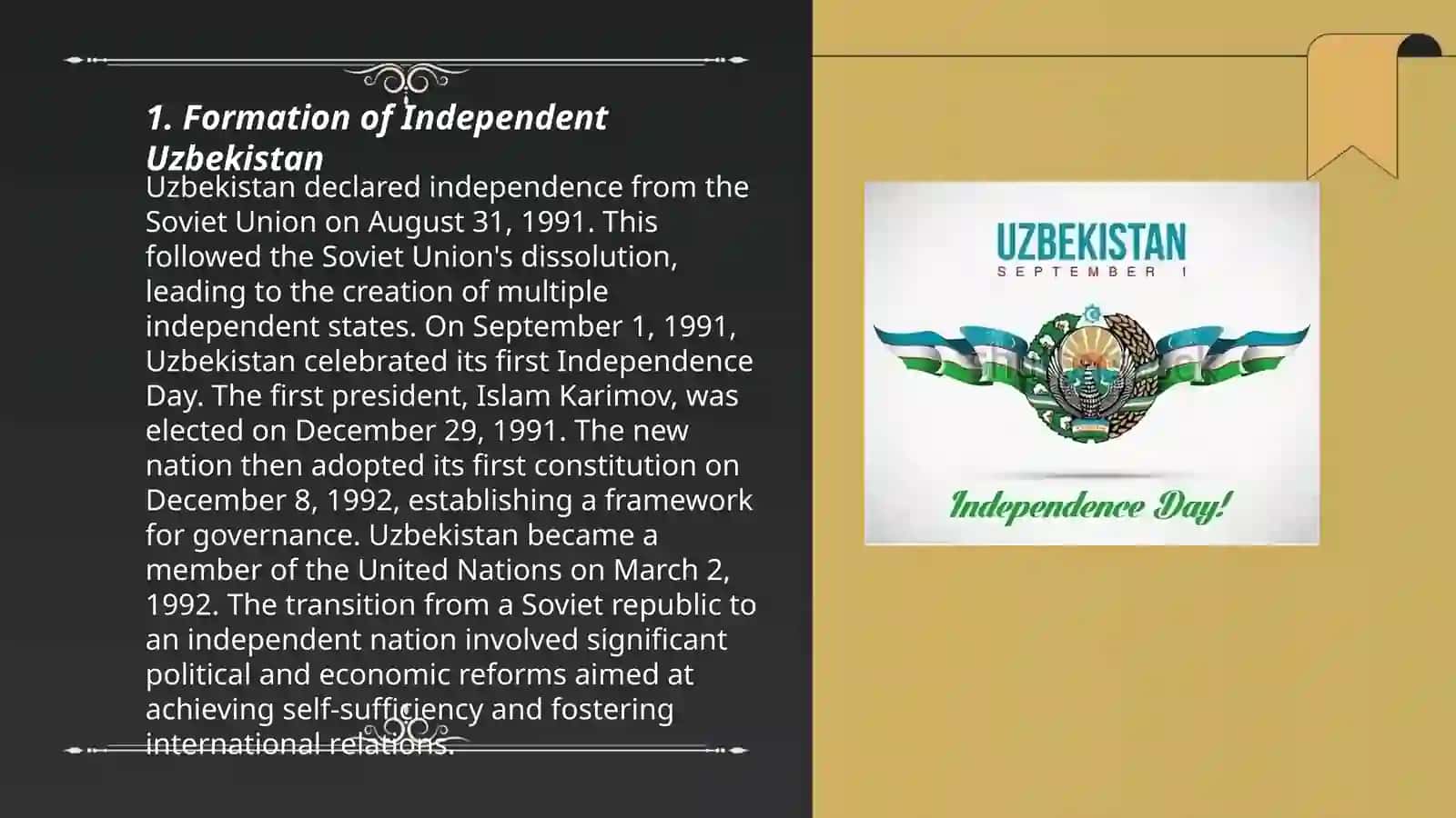 Formation of Independent Uzbekistan 3