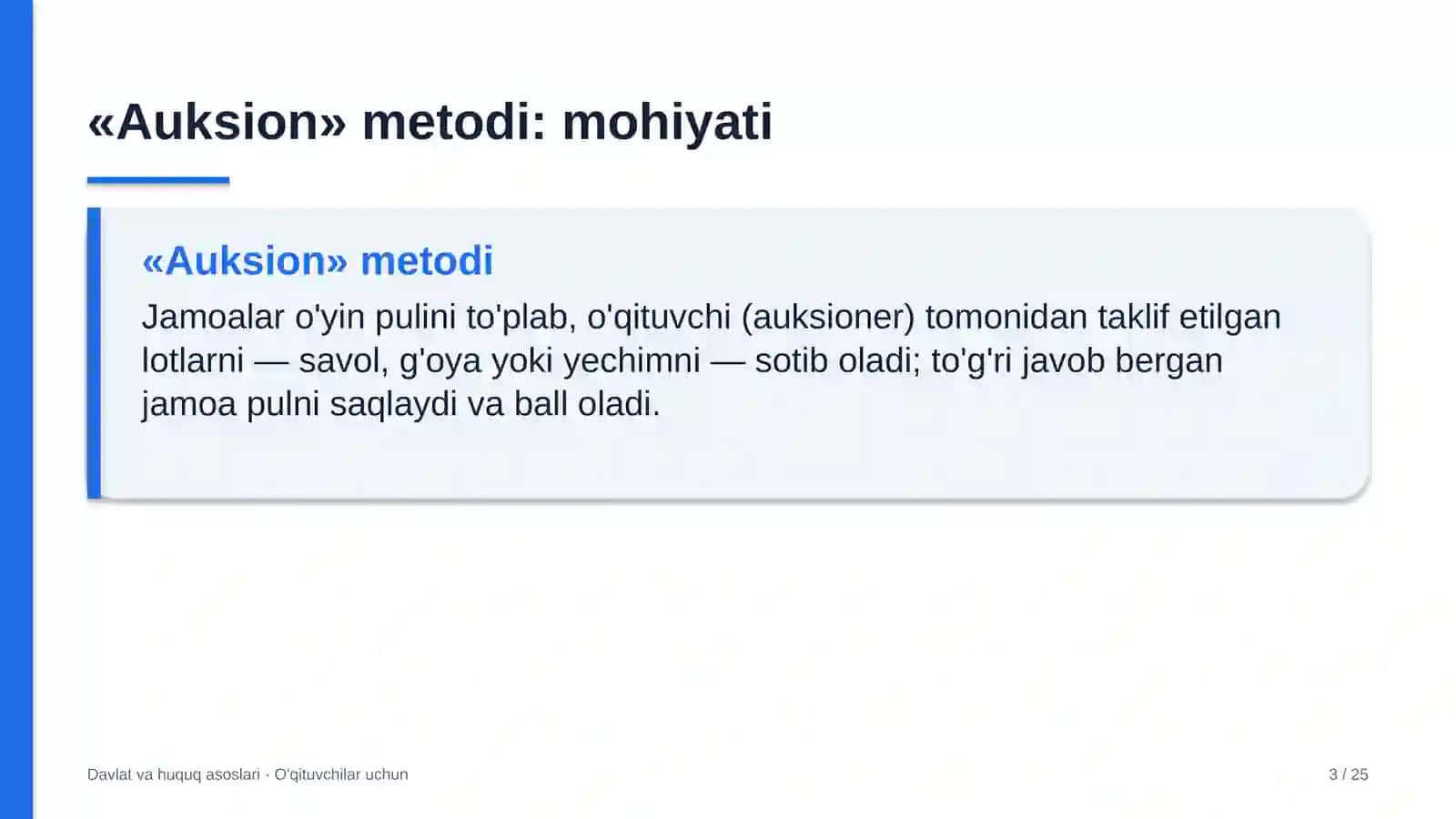 davlat va huquq asoslari darslarida auksion metodidan foydalanish 7599 3