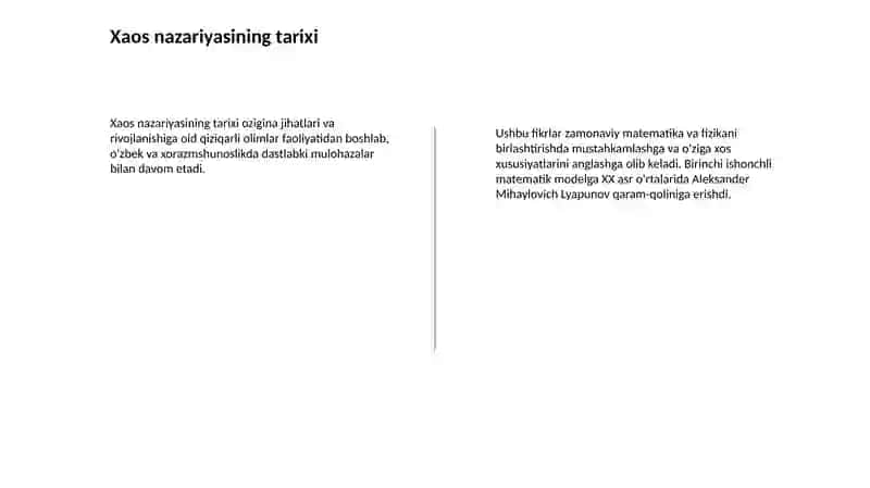Xaos nazariyasi va 3