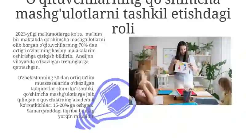 Kelajakdagi o'qituvchilarni qo'shimcha mashg'ulotlarga tayyorlash 3