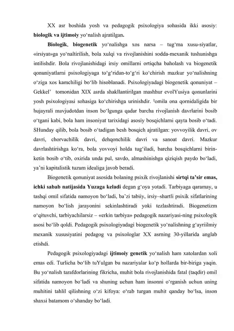 Yosh va pedagogik psixologiya fanining tadqiqot sohasi va muammolari 3