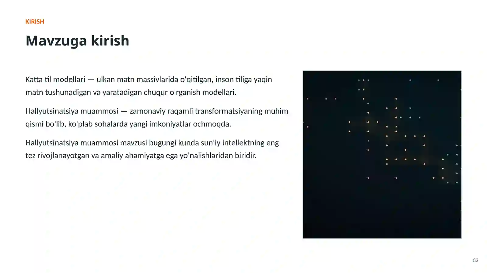 Katta til modellari — ulkan matn massivlarida 3