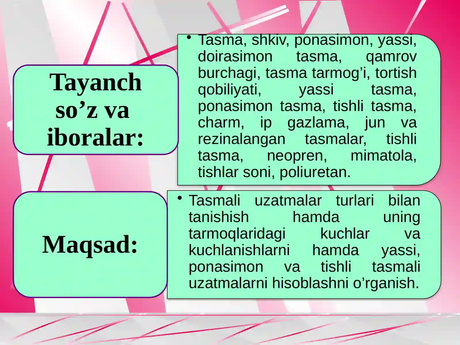 Tasmali uzatmalar 3