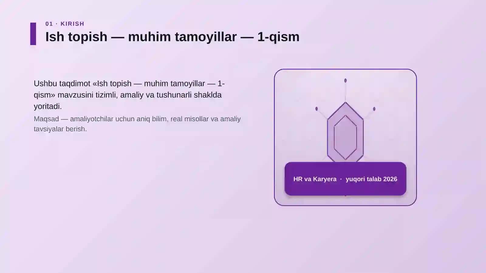 Ish topish — muhim tamoyillar — 1-qism 3
