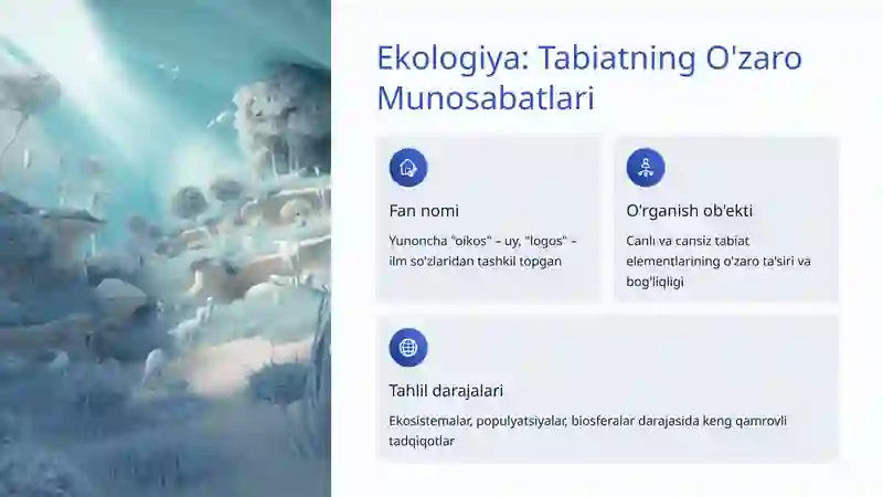 Biologiya va Ekologiya O'rtasidagi Bog'liqlik 3