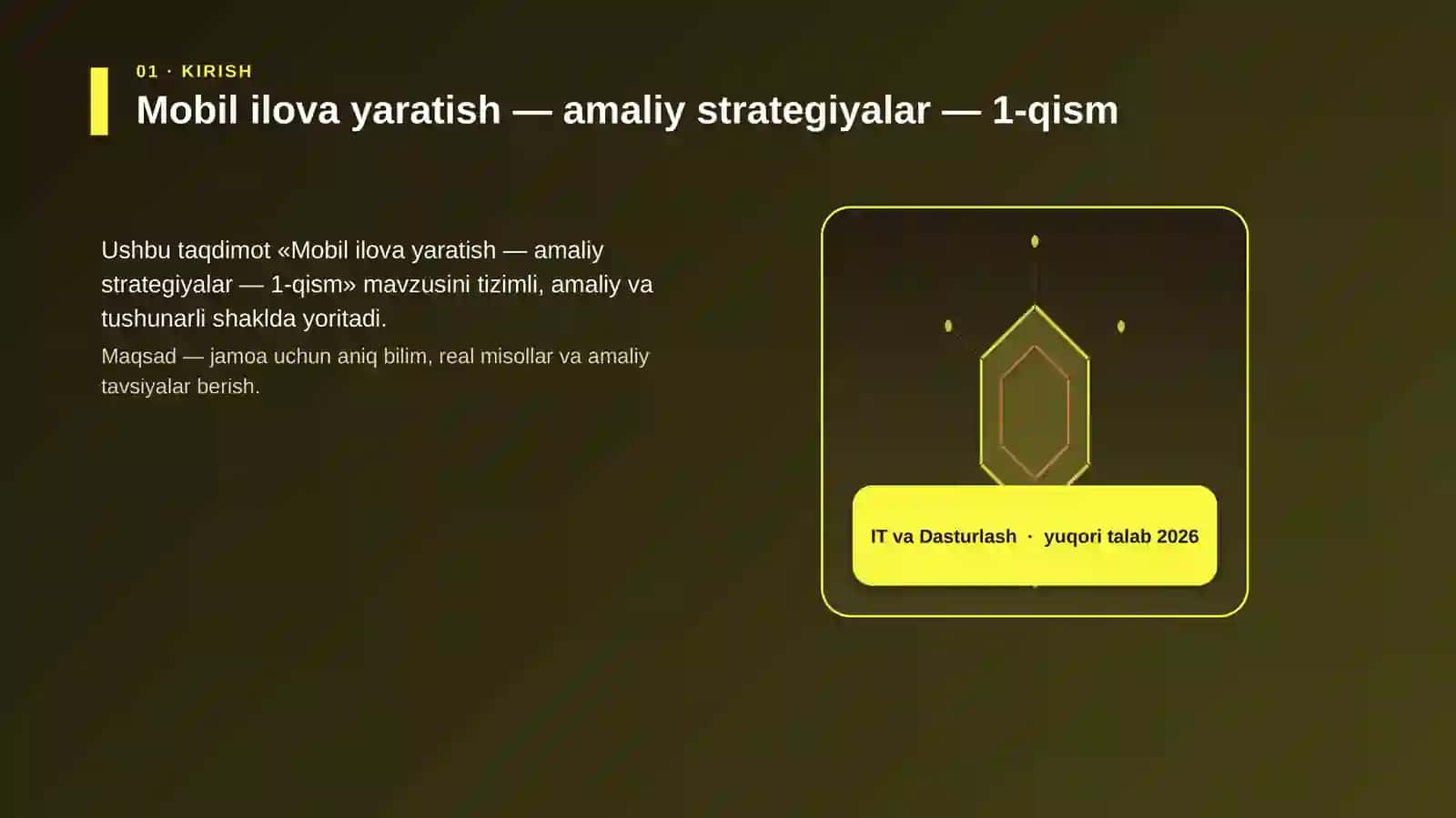 Mobil ilova yaratish — amaliy strategiyalar — 1-qism 3