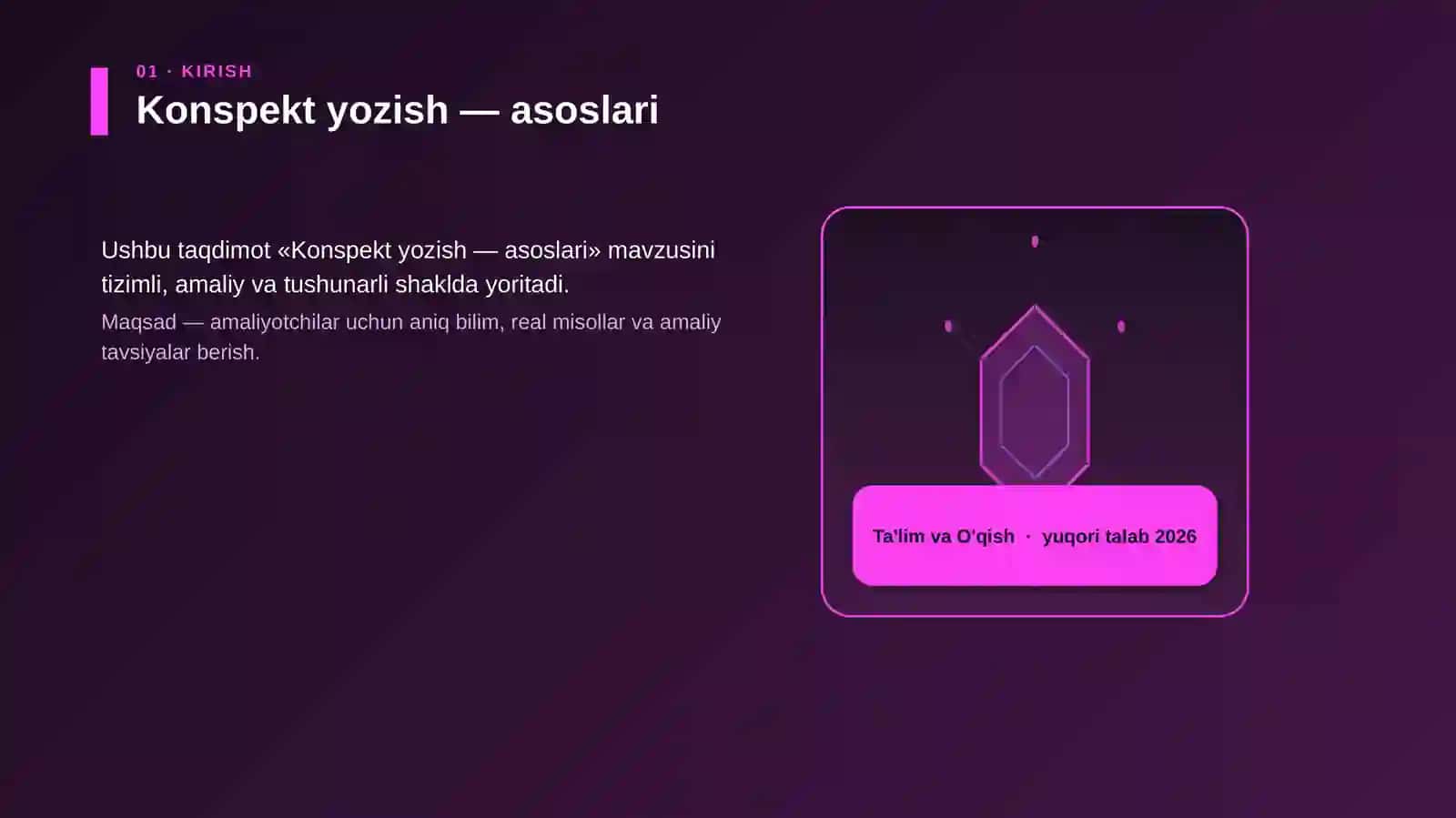 Konspekt yozish — asoslari 3