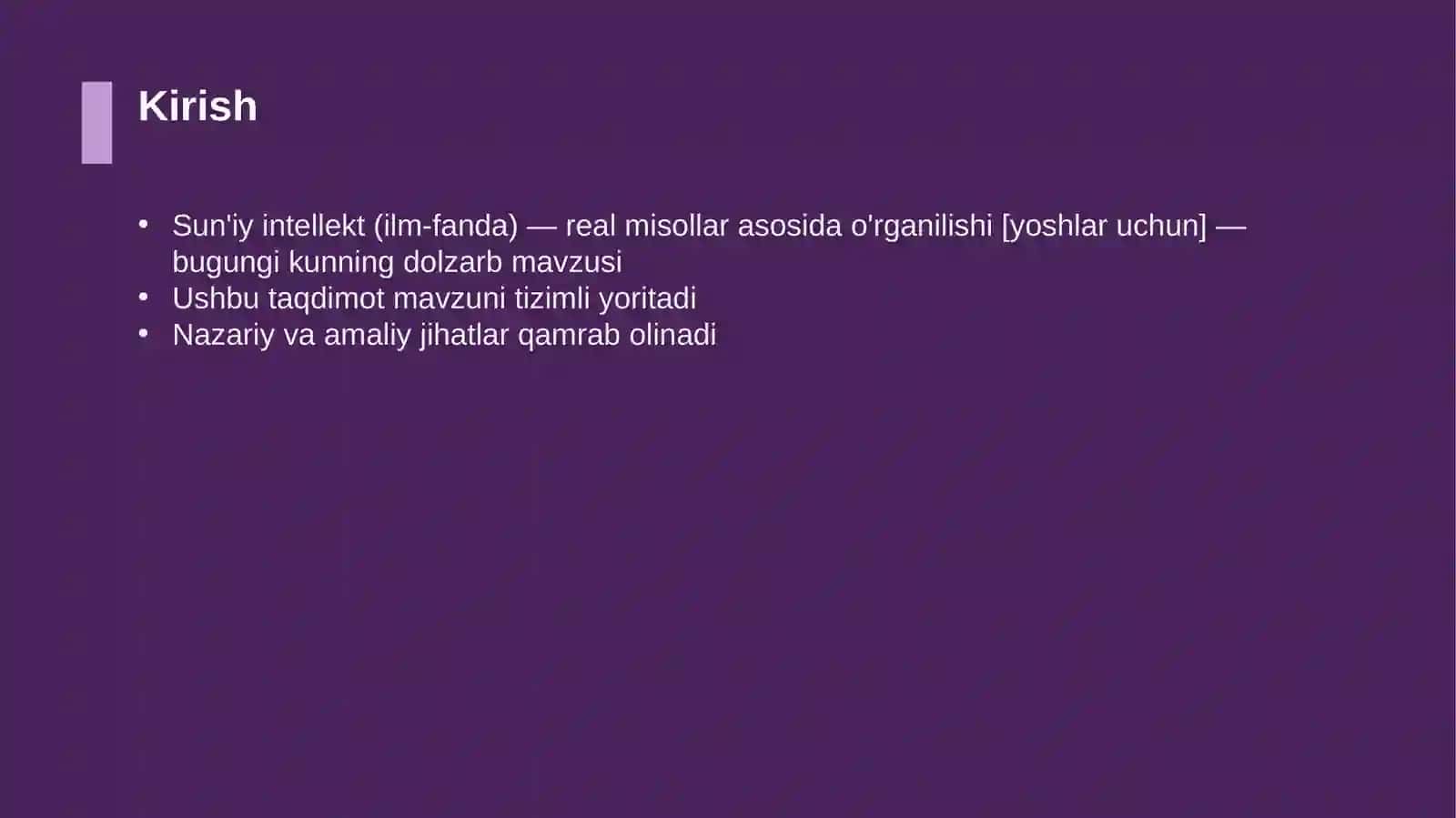 Sun'iy intellekt (ilm-fanda) — real misollar asosida o'rganilishi [yoshlar uchun] 3