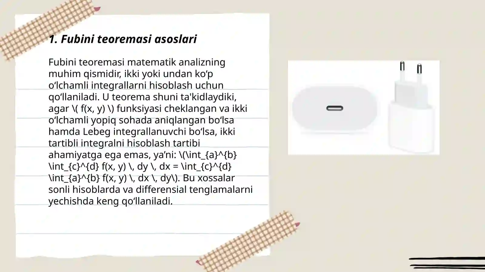 Fubini teoremasi, Hilbert-Shmidt tipidagi operatorlar 3