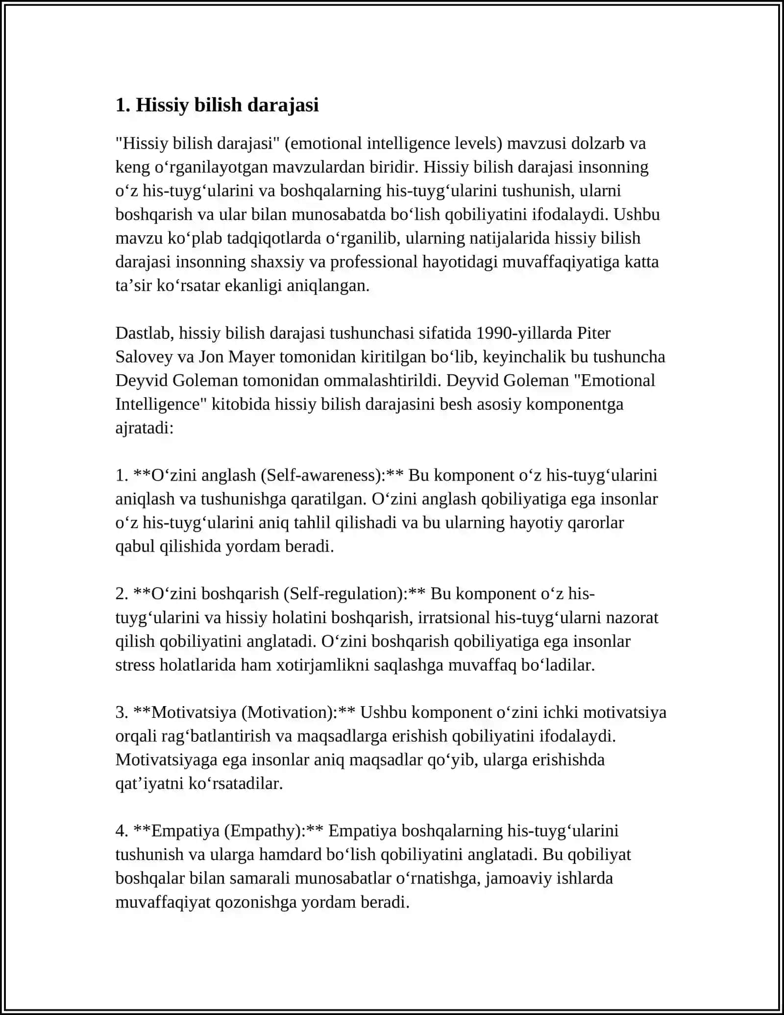 HISSIY, EMPIRIK, NAZARIY MANTIQIY INTUITIV BILISH DARAJALARINING OʻZARO ALOQASI VA FARQI 3
