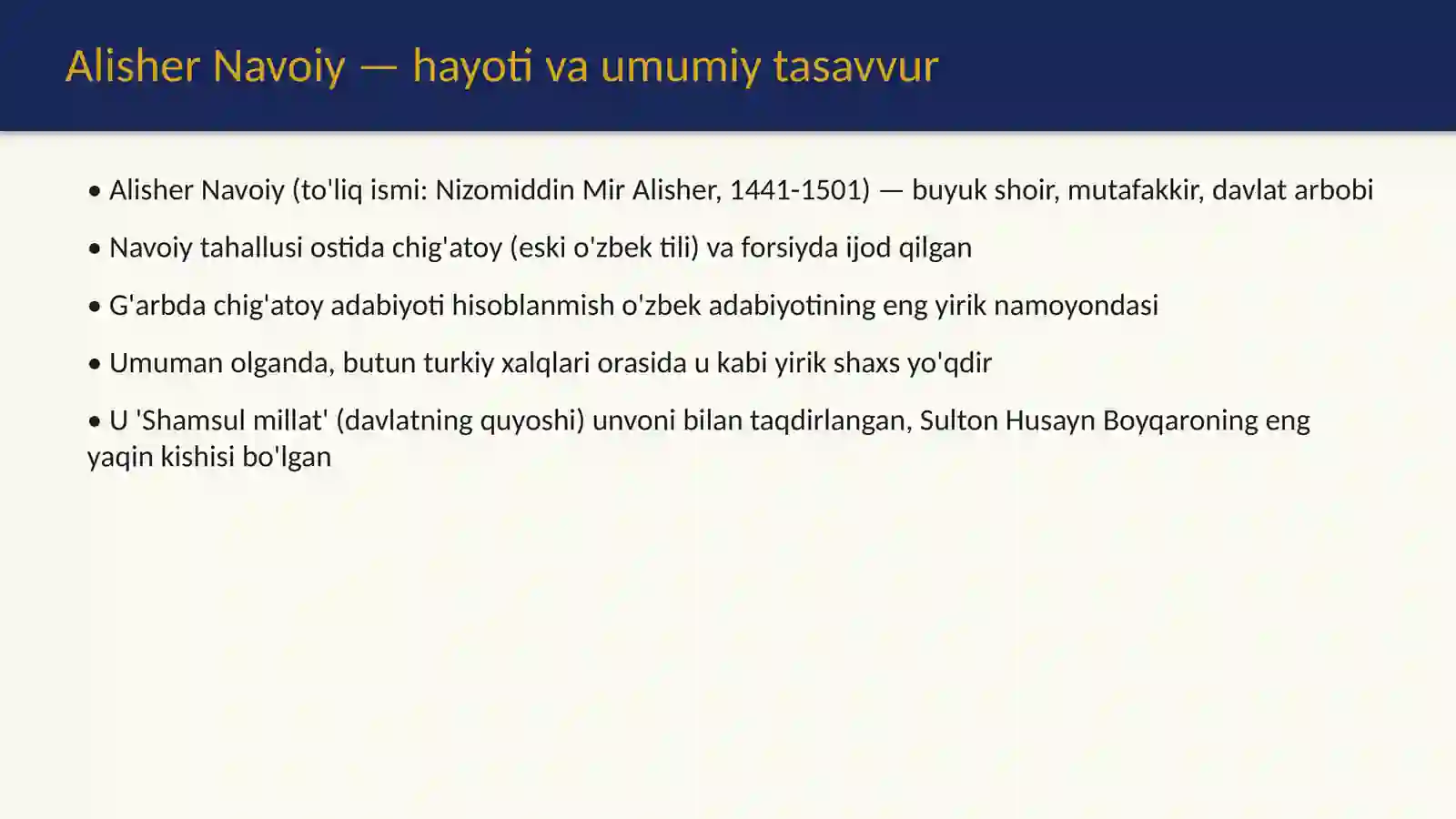 Alisher Navoiy — ulug' mutafakkir 3
