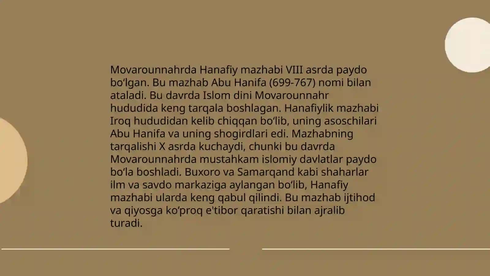 Movarounnahrda hanafiy mazhabi va markaziy Osiyo faqihlari 3