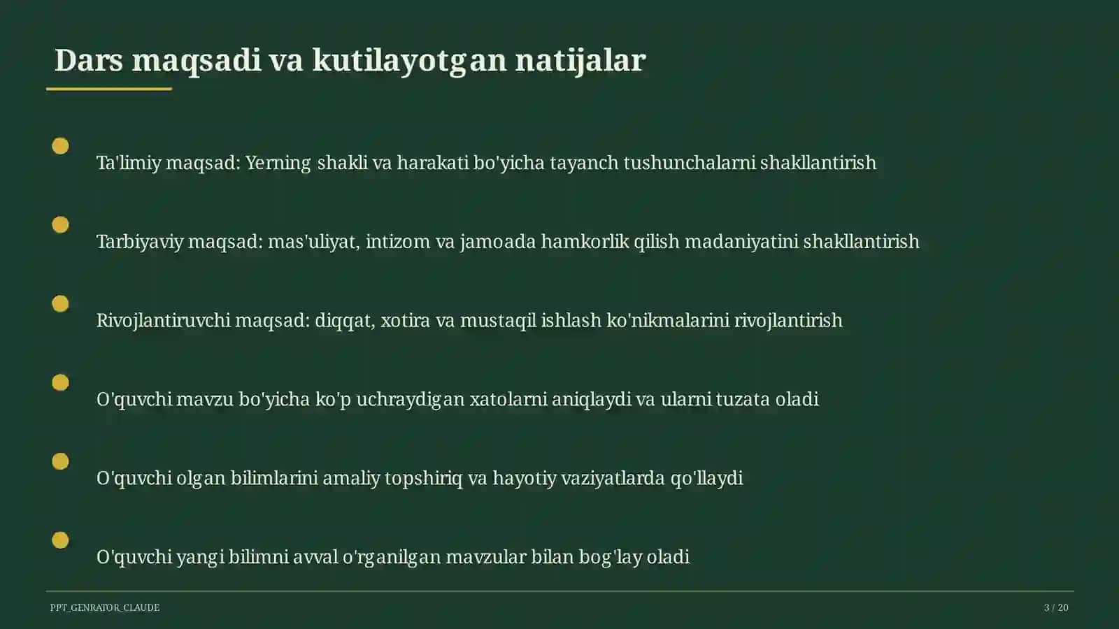 Yerning shakli va harakati (5-sinf) 3