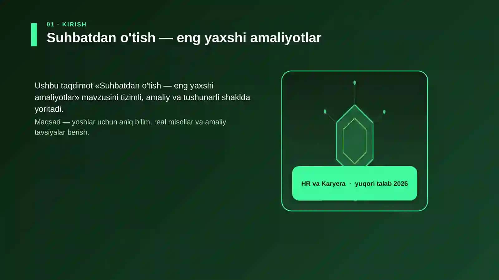 Suhbatdan o'tish — eng yaxshi amaliyotlar 3