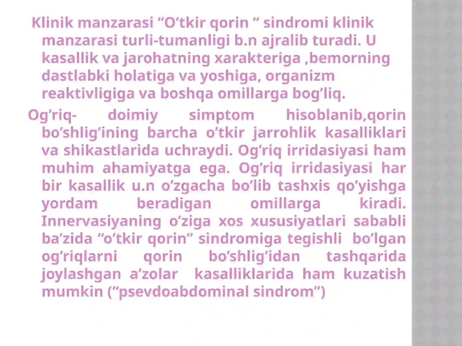 O’TKIR QORIN” SINDROMI 3