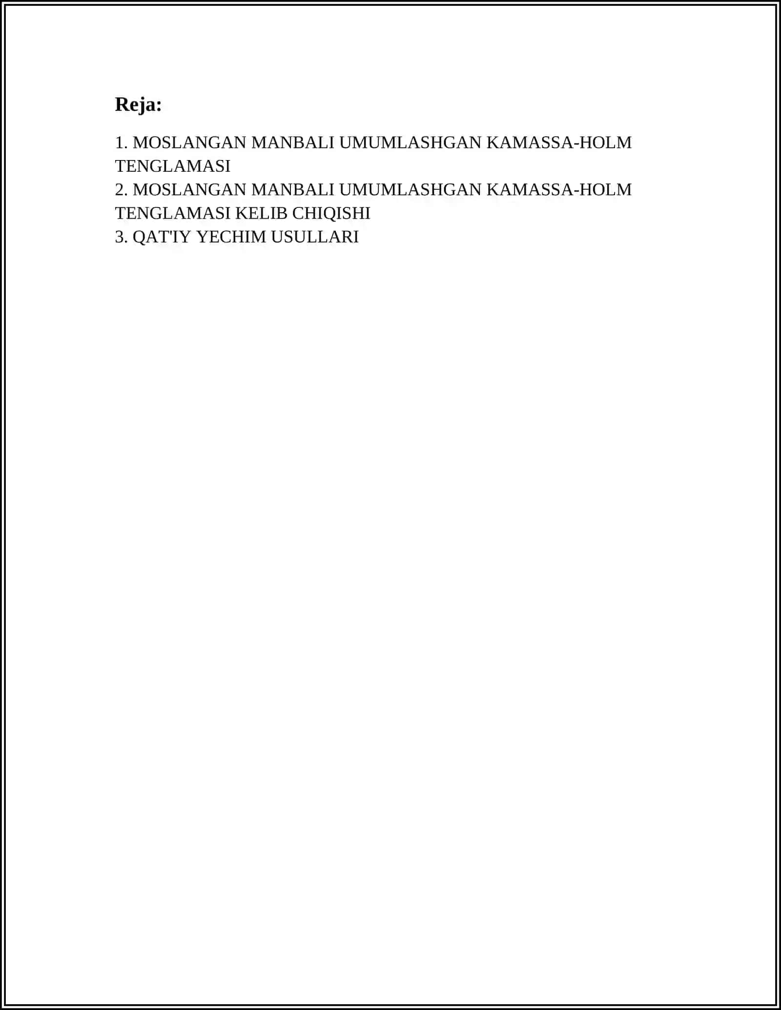 MOSLANGAN MANBALI UMUMLASHGAN KAMASSA-HOLM TENGLAMASI 3