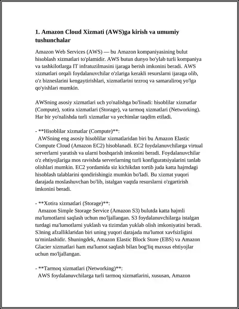 Amazon Cloud Xizmati 3