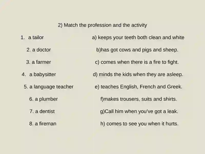 Jobs and Professions 3
