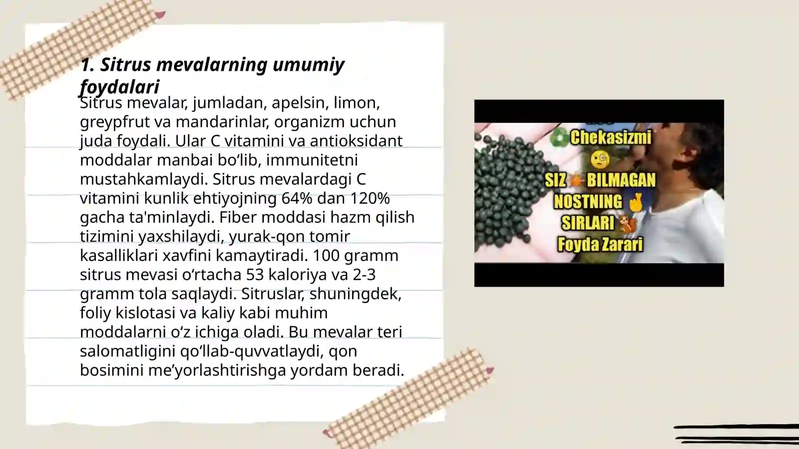 Sitrus mevalarning inson salomatligiga foydasi va zarari 3