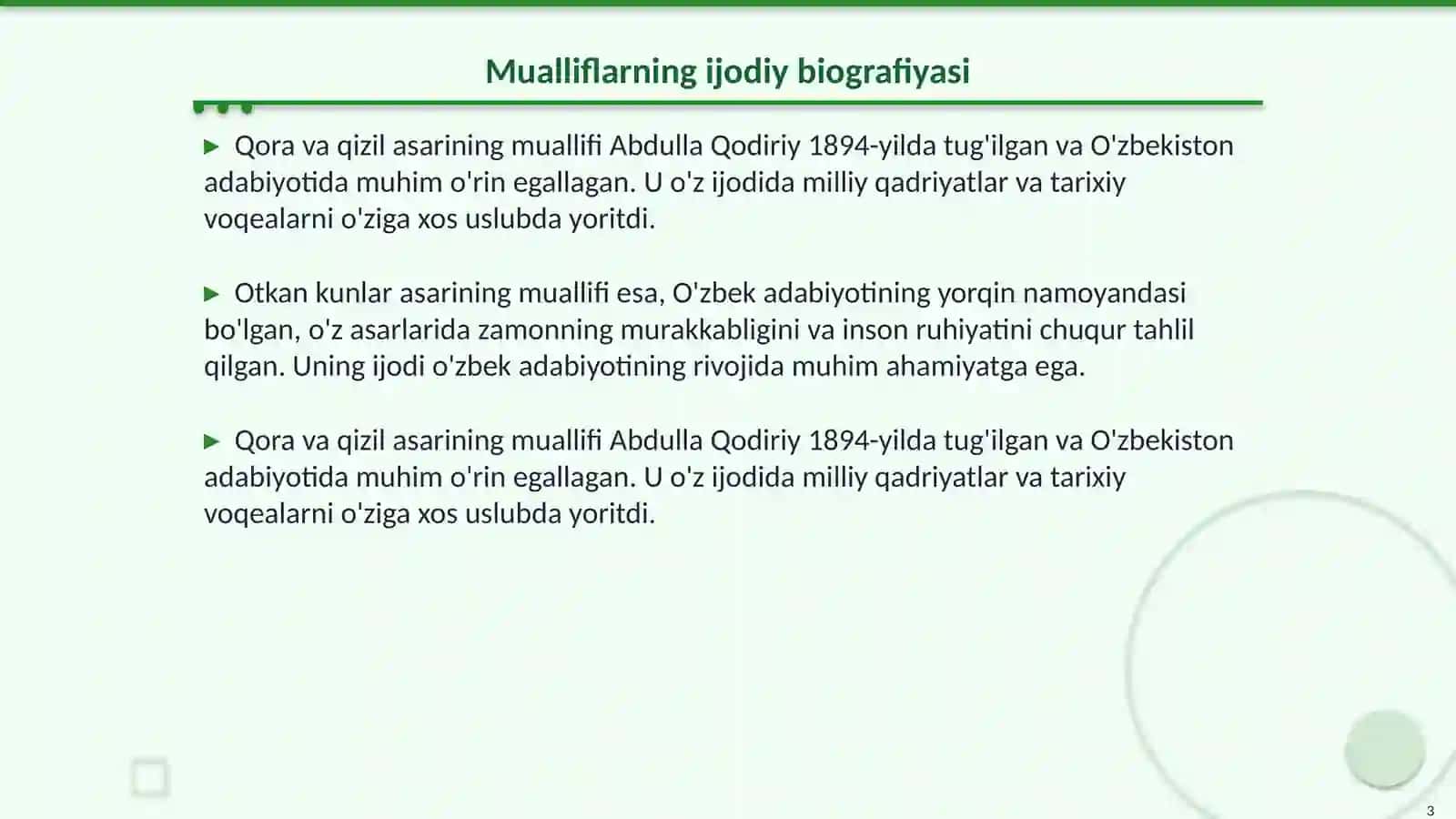 Mualliflarning qisqacha ijodiy biografiyasi 3