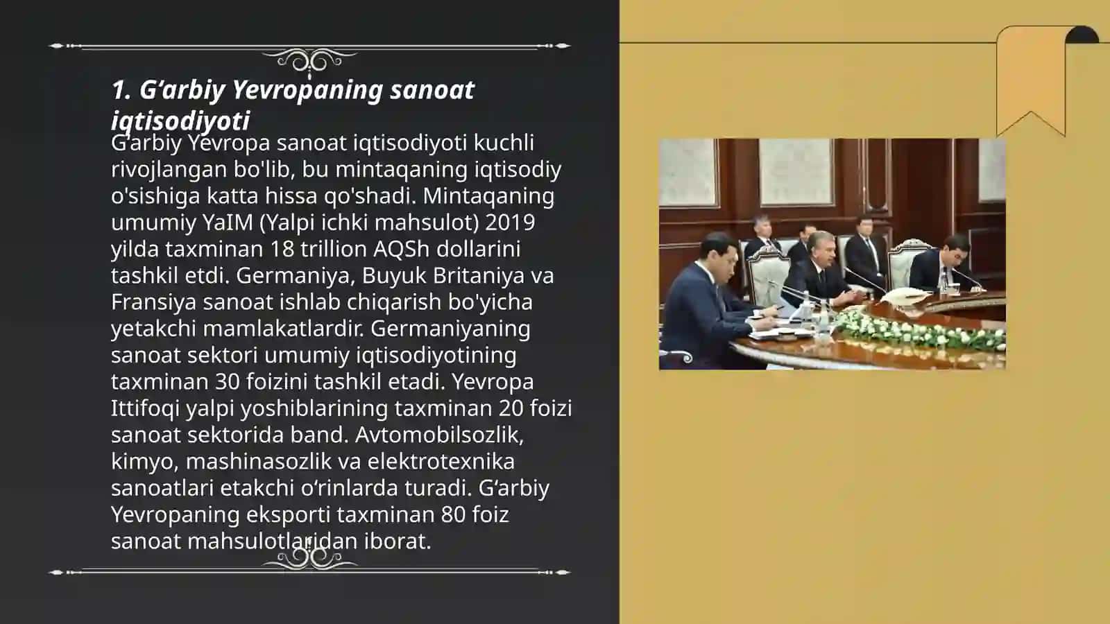 G‘arbiy yevropa iqtisodiyoti tarkibi vaintegratsiya jarayonlarining chuqurlashuvi 3