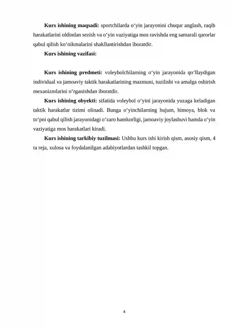 Voleybol o‘yin texnikasi va taktikasini tasnifi 3