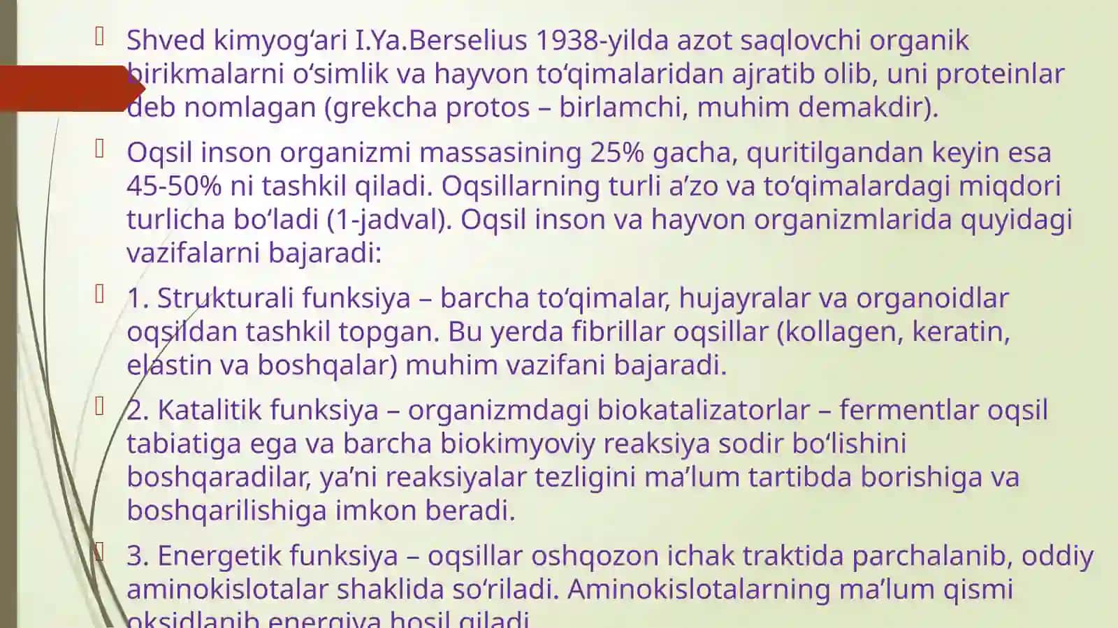 Oqsillarning tuzulishi va funksiyasi nukleinkislotalar 3