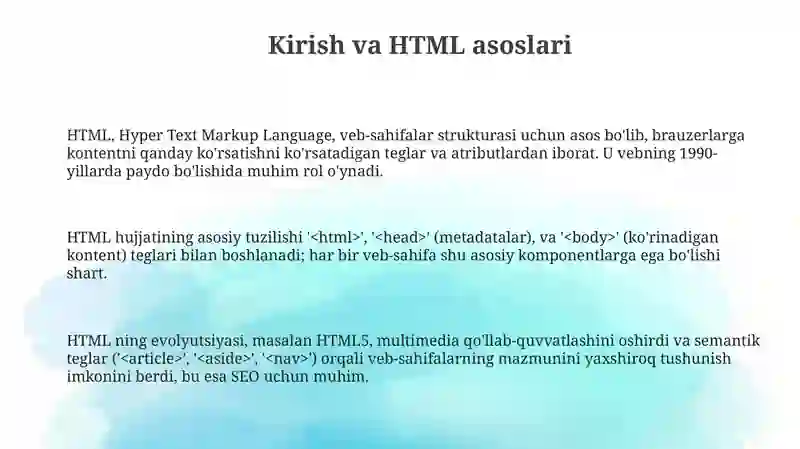 HTML fayllari yaratish 3