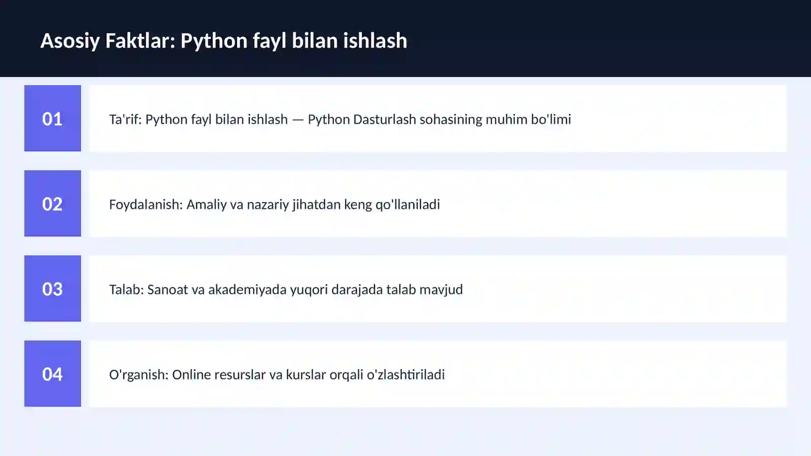 Python fayl bilan ishlash 3