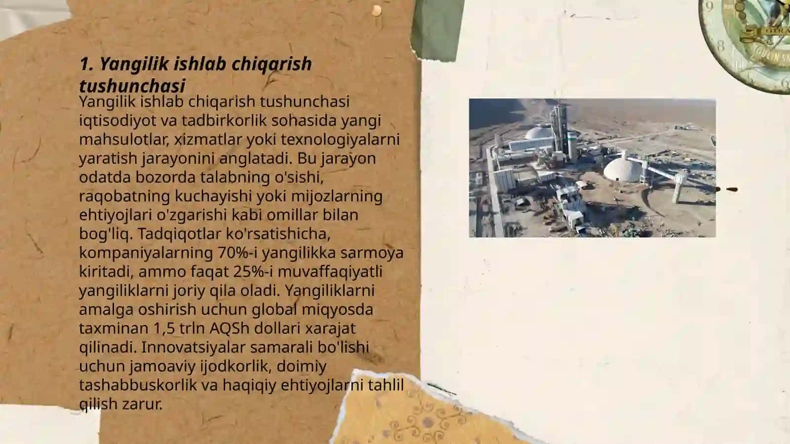 Korxonalarda yangilik ishlab chiqarishni tashkiliy texnologik tayyorlash asoslari 3