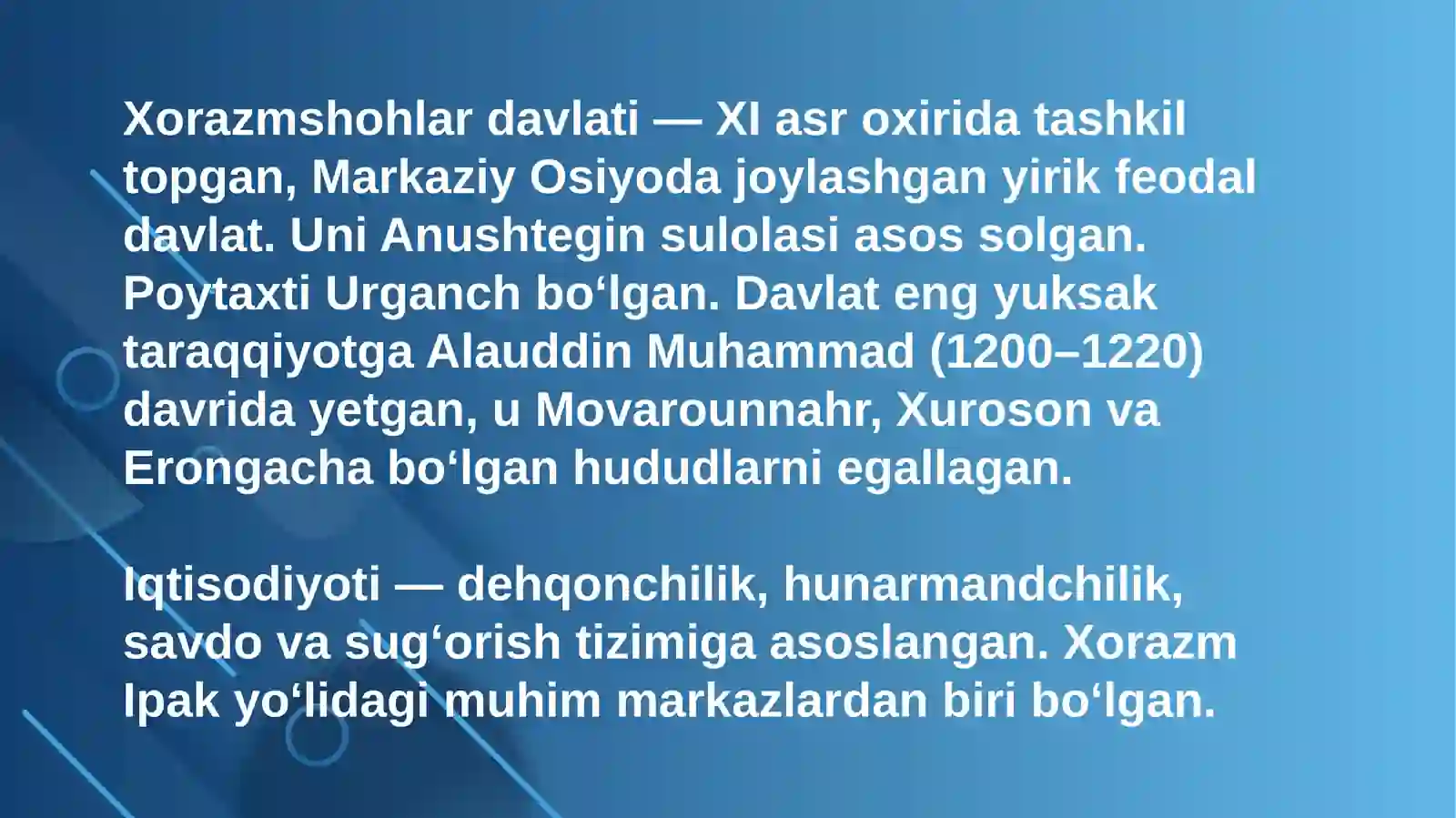 Xorazmshohlar davlatining iqtisodi 3