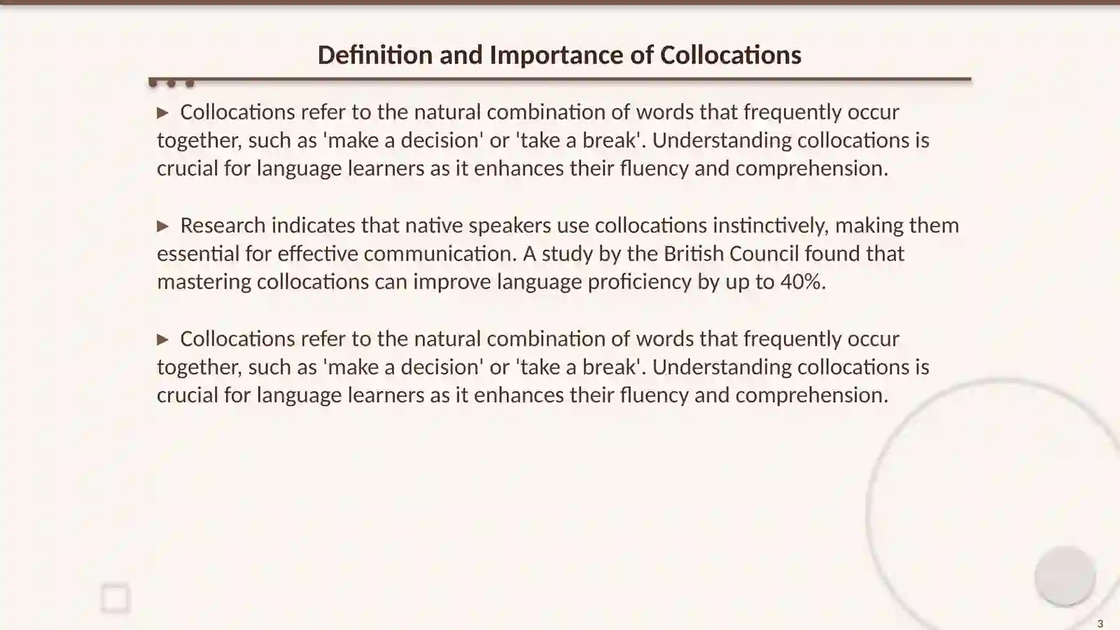 Verb collacations 3
