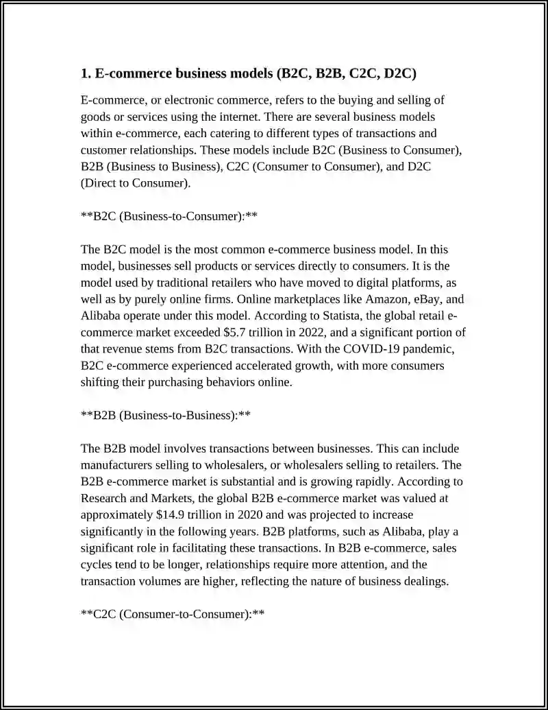 E-commerce Business Models 3