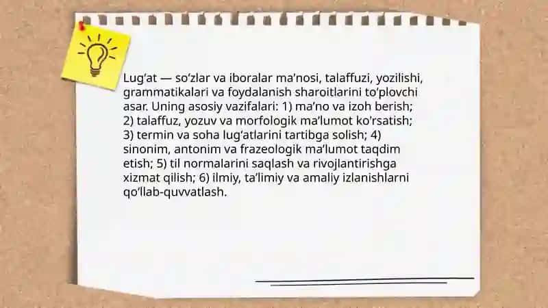 Lugʻatlar, ularning turlari 3