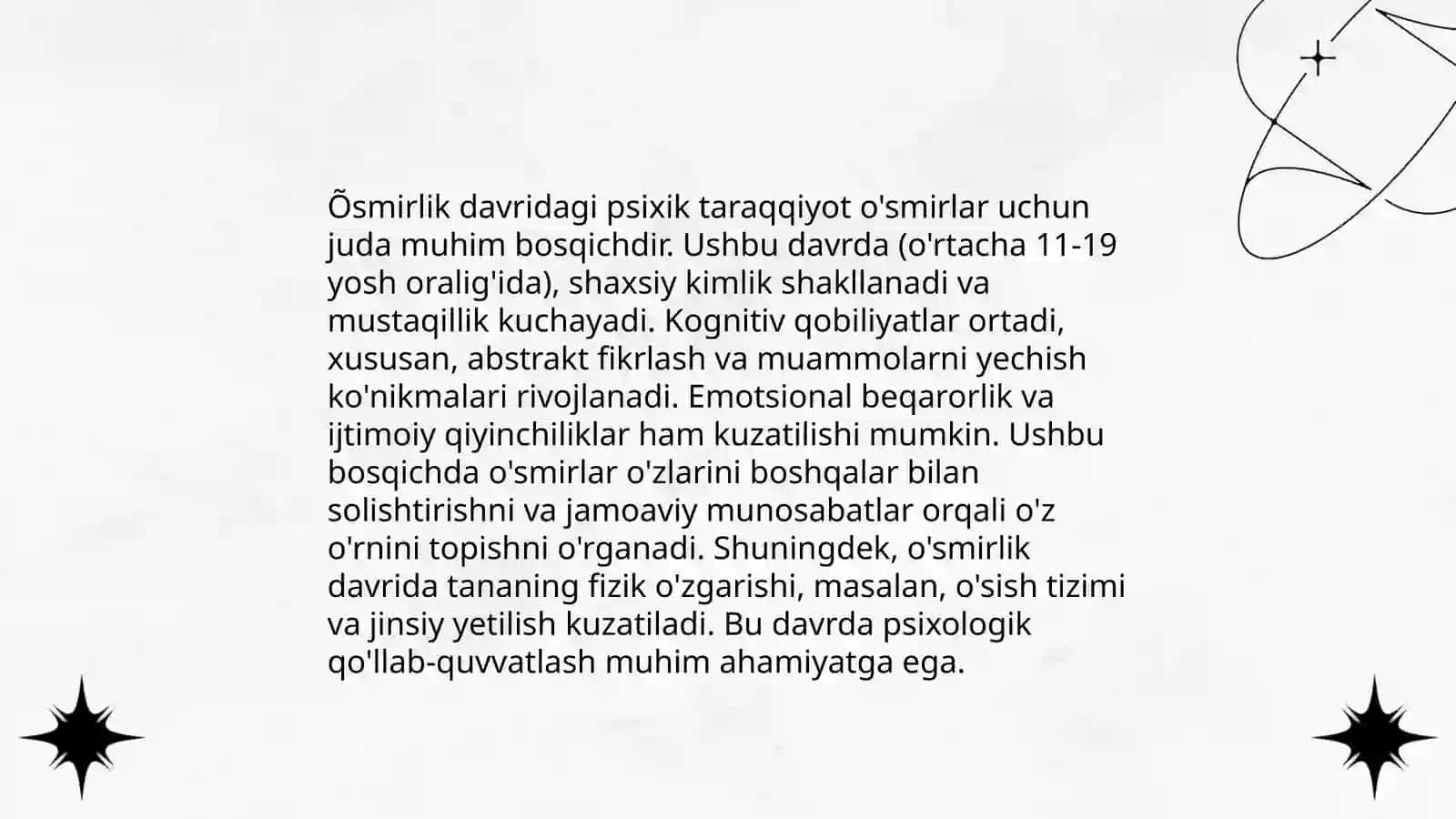 Õsmir psixik taraqqiyotidagi patologik oʻzgarishlar 3