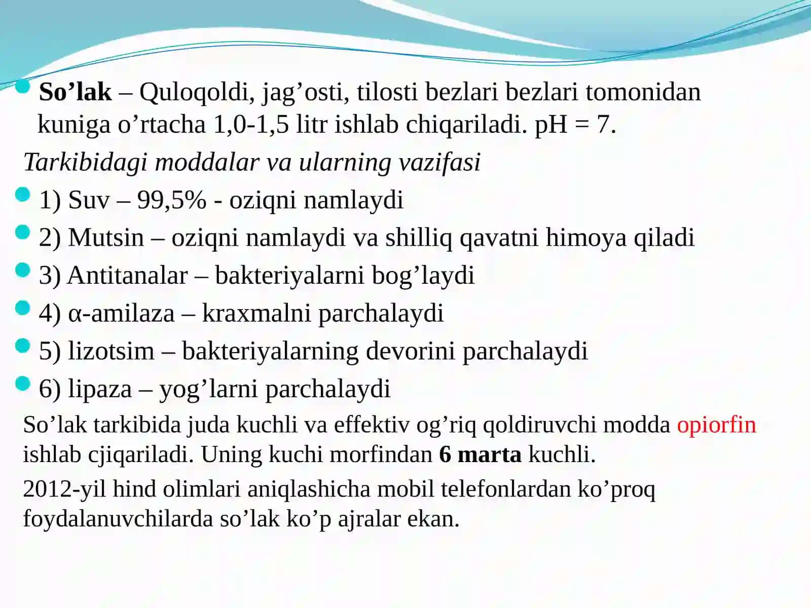 Oshqozon-ichak tizimi biokimyosi 3