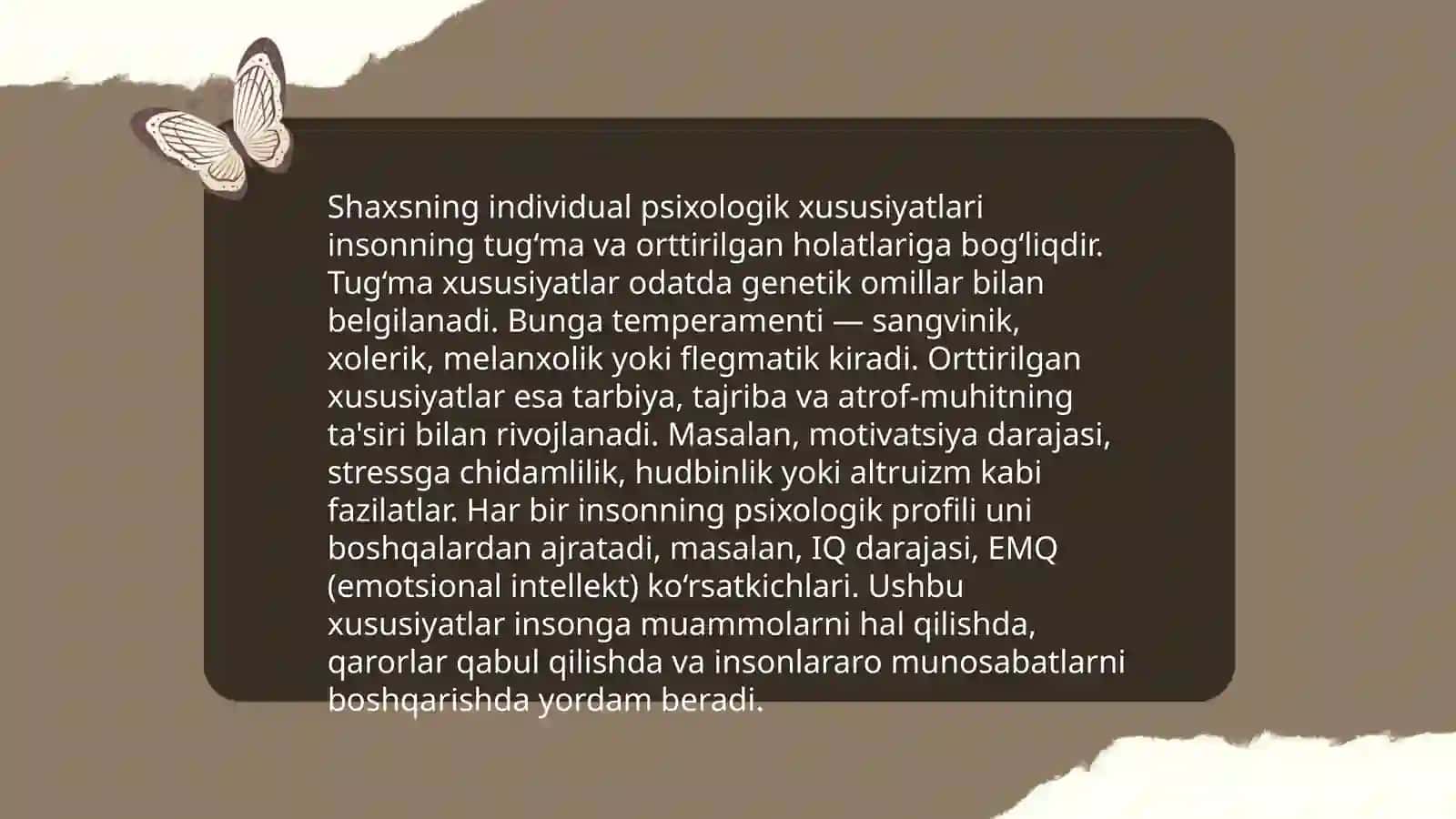 Shaxsning rivojlanishi 3
