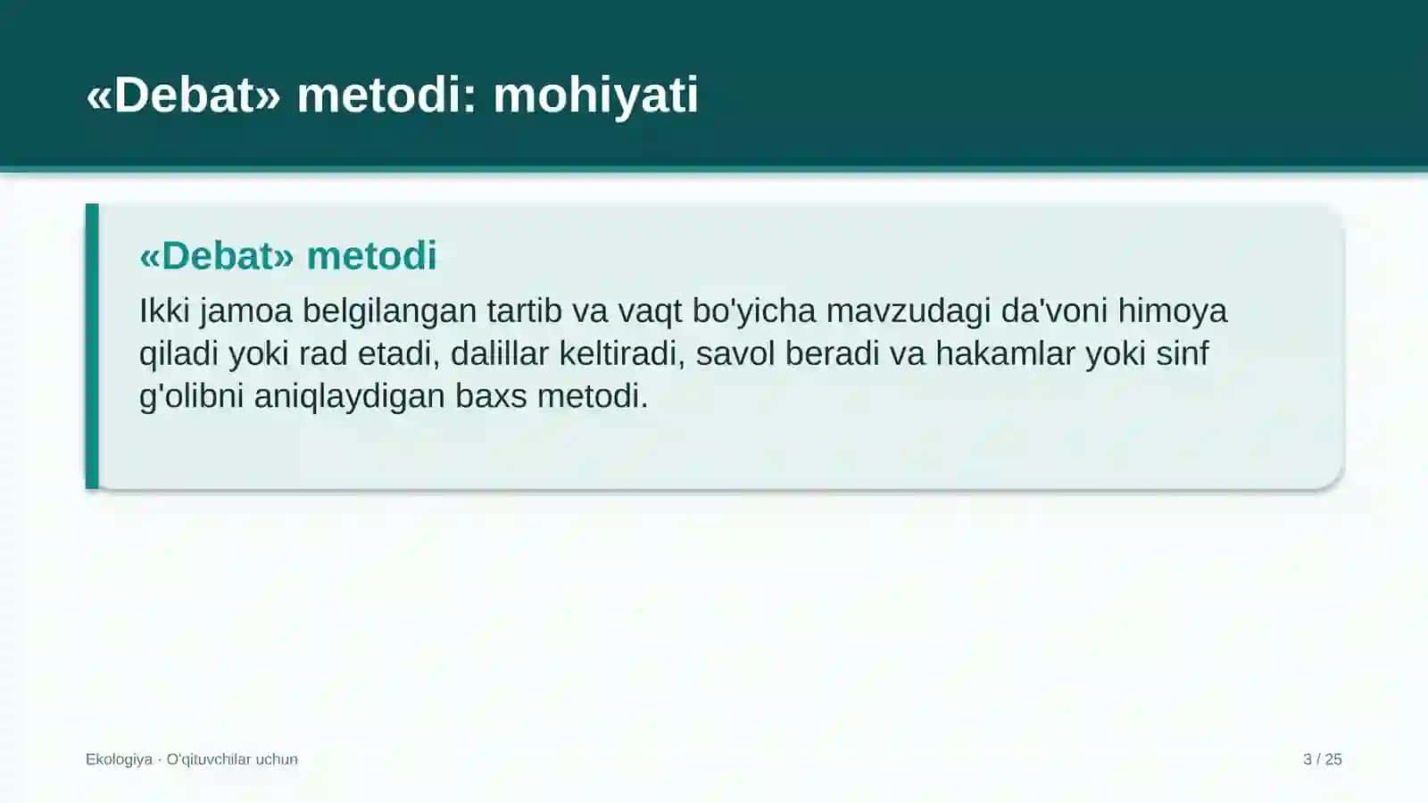 ekologiya darslarida debat metodidan foydalanish 4502 3