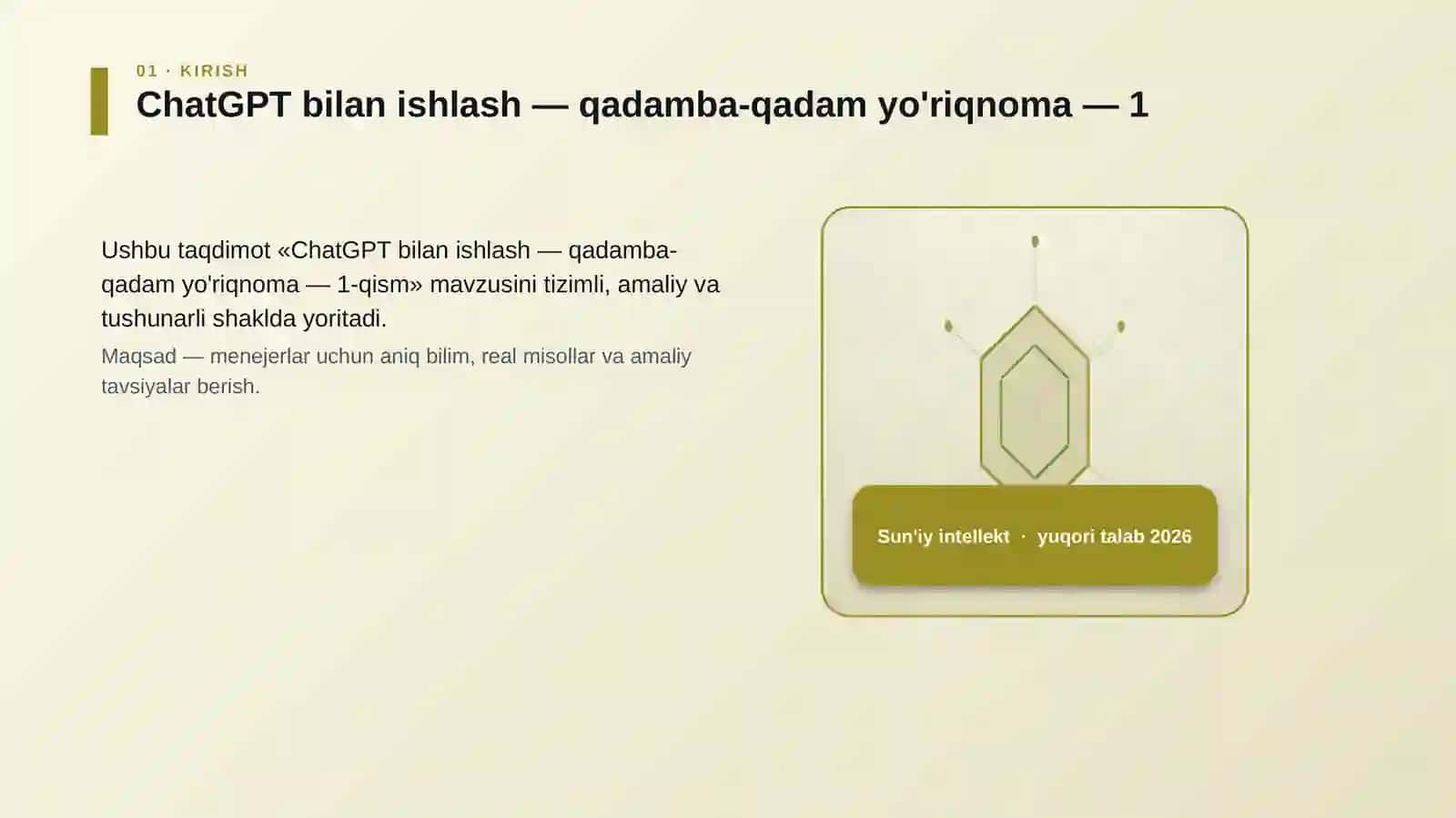 ChatGPT bilan ishlash — qadamba-qadam yo'riqnoma — 1-qism 3