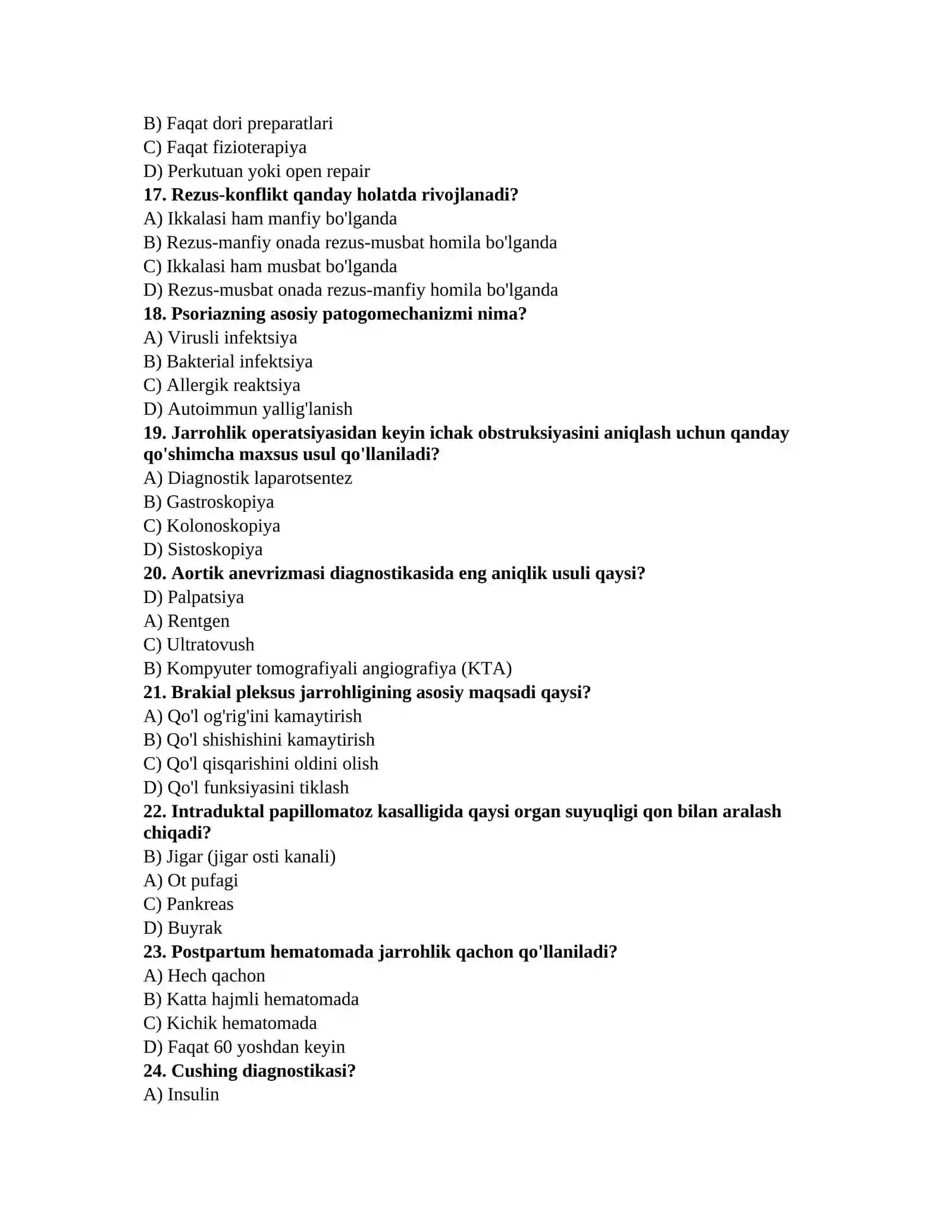 ARGOS imtihon testlari 3