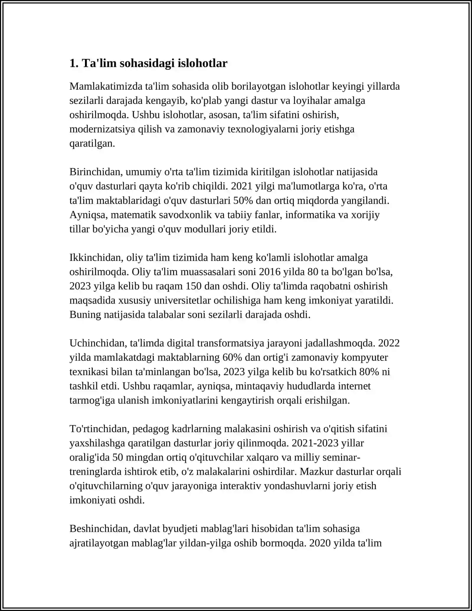 O‘ZBEKISTON RESPUBLIKASIDAGI IJTIMOIY O‘ZGARISHLAR 3